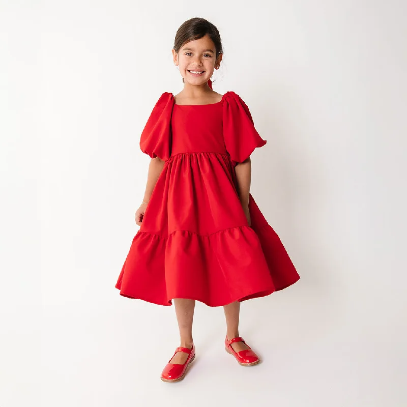 Mini Middleton Dress, Crimson