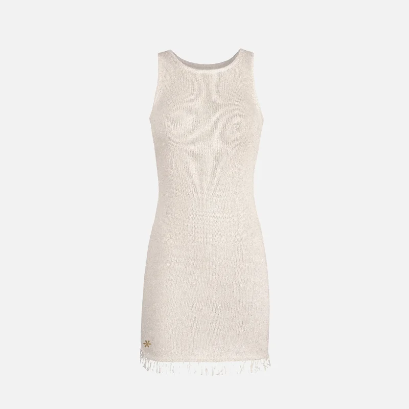 Asta Resort Natalia Mini Dress - Ivory Sequin