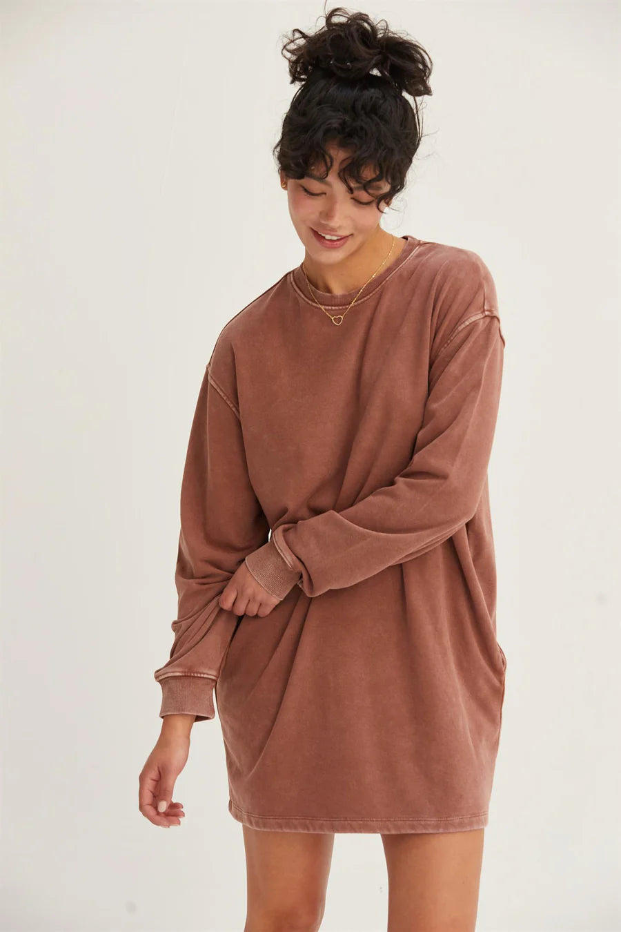 Oversized Mini Sweatshirt Dress