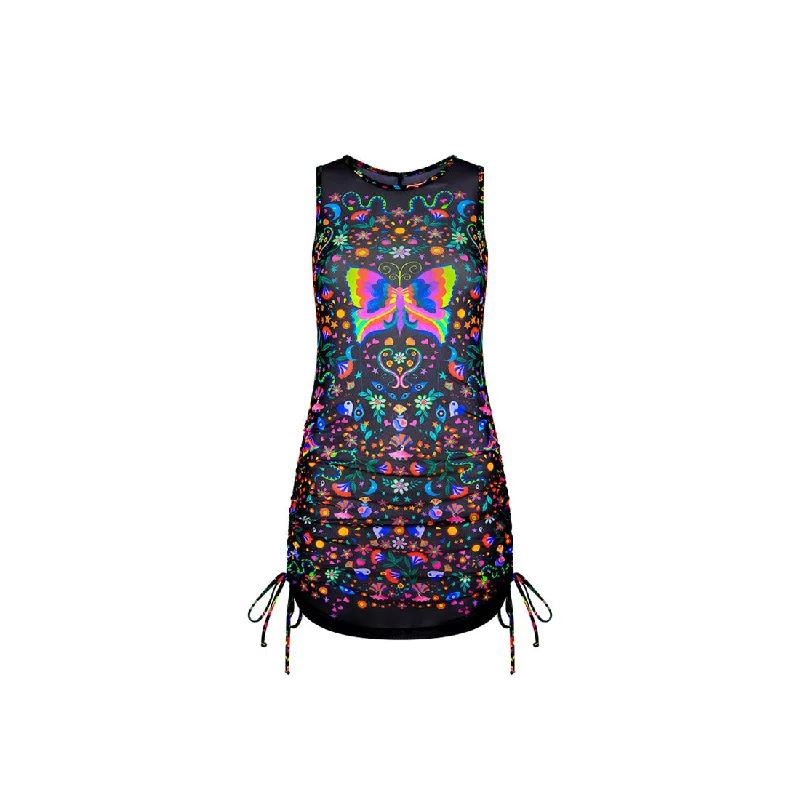 Kulani Kinis Summer Mesh Mini Dress-Midnight Drive