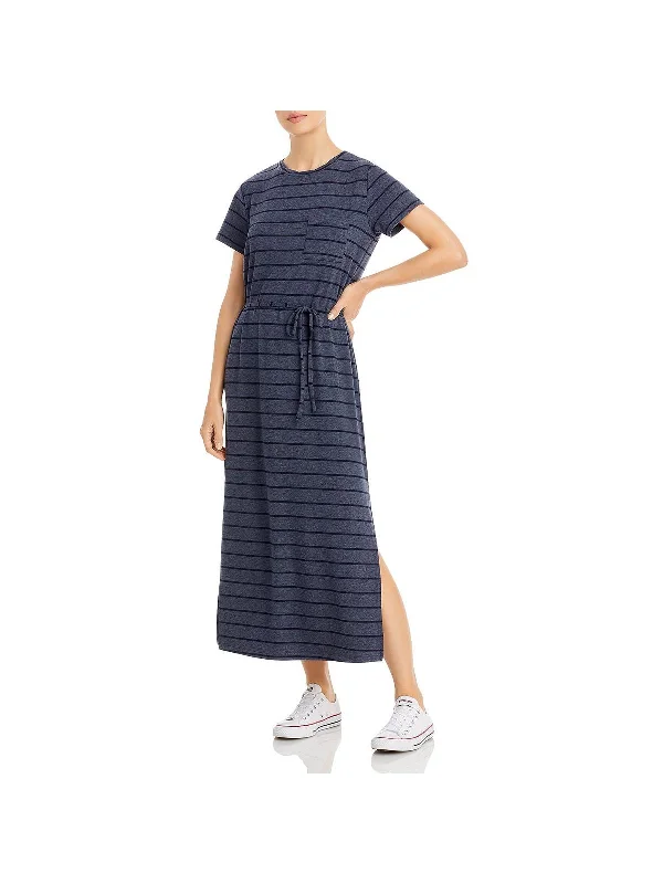 Anders Womens Midi Stripe T-Shirt Dress