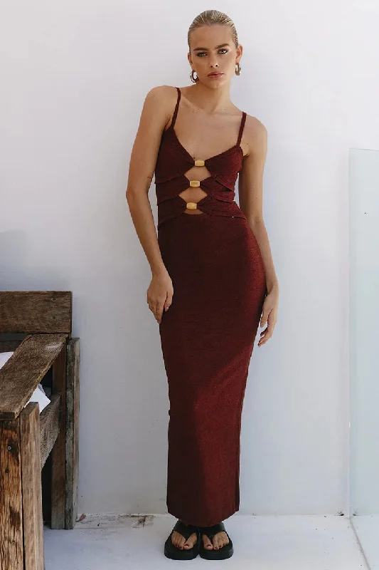 Norma Midi Dress - Chocolate