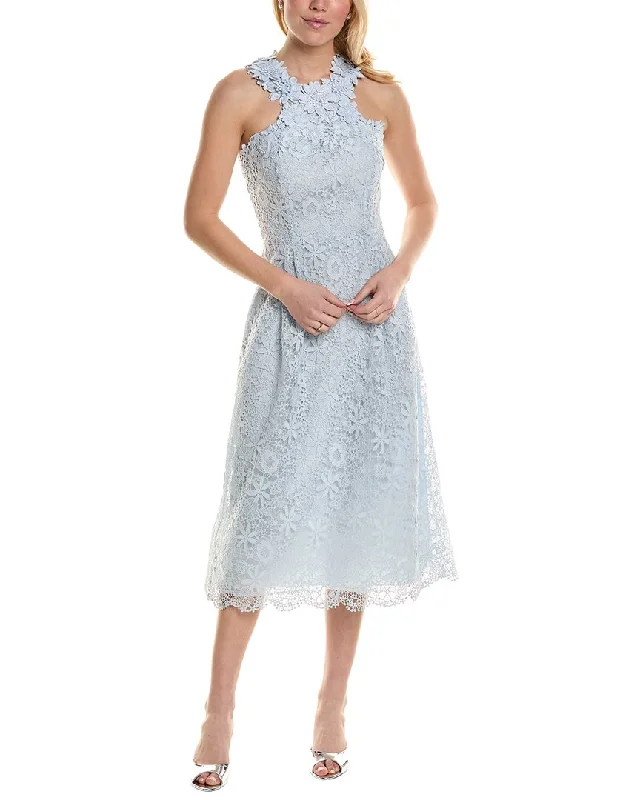 Teri Jon by Rickie Freeman Lace Midi Dress