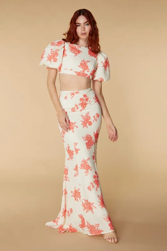 Edita Top & Long Skirt Printed Two Piece Set