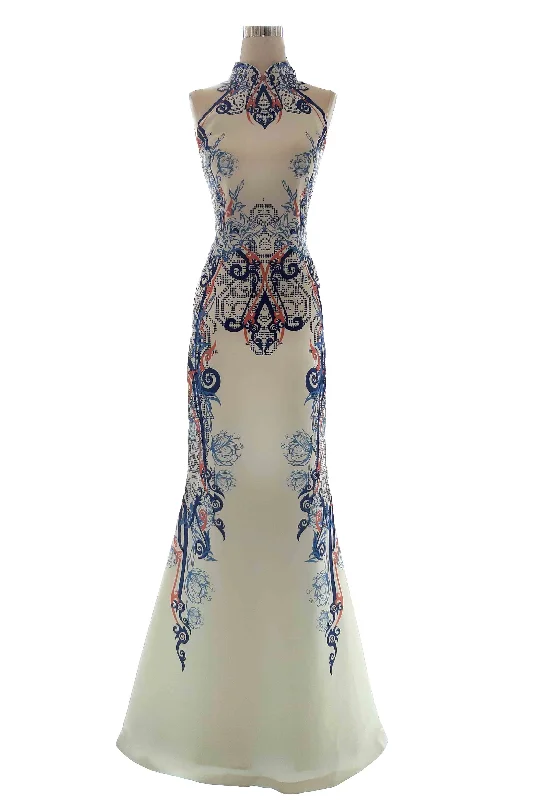 Rent : Albert Yanuar - CheongSam Printed Long Dress