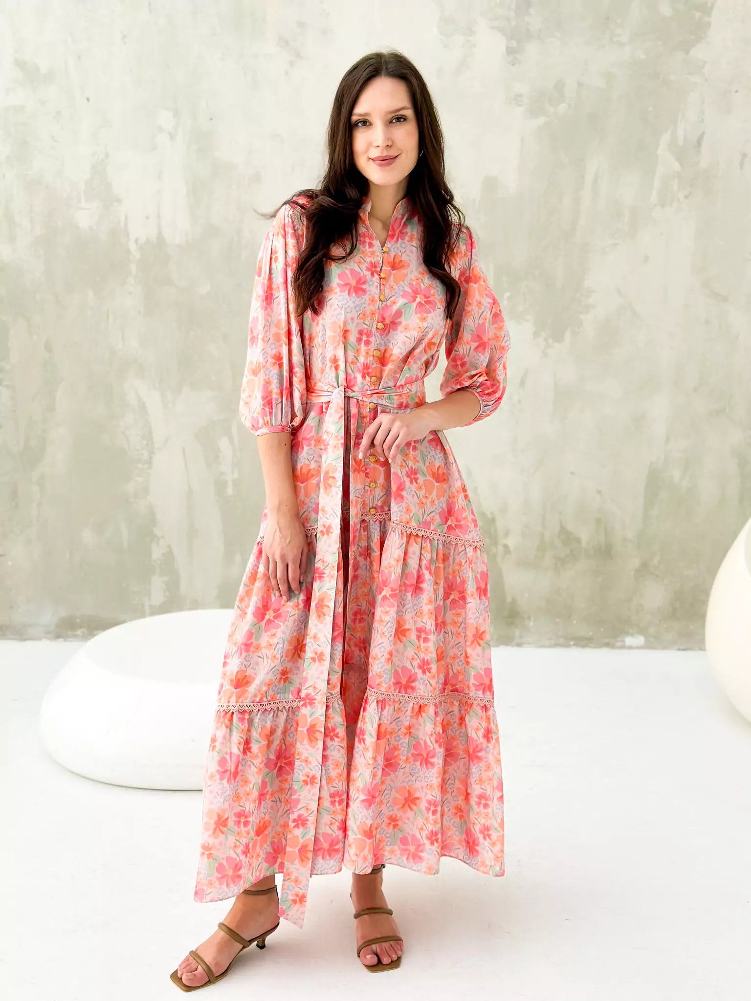 Rozella Long Floral Dress