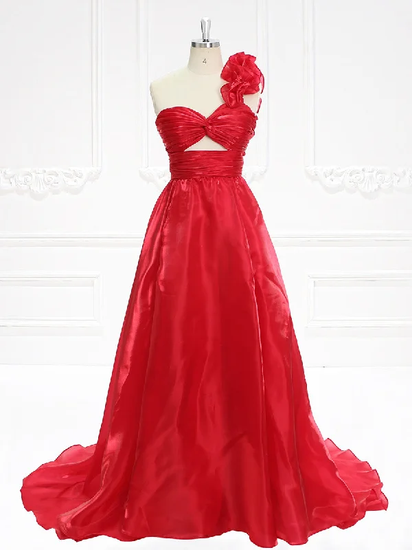 Simple Sweetheart silk Organza Long Prom Party Dress Christmas Holiday Dress YEWEN  YW231131