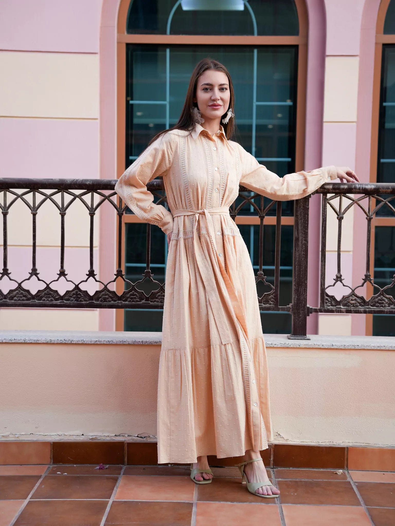 Viola Beige Long Dress