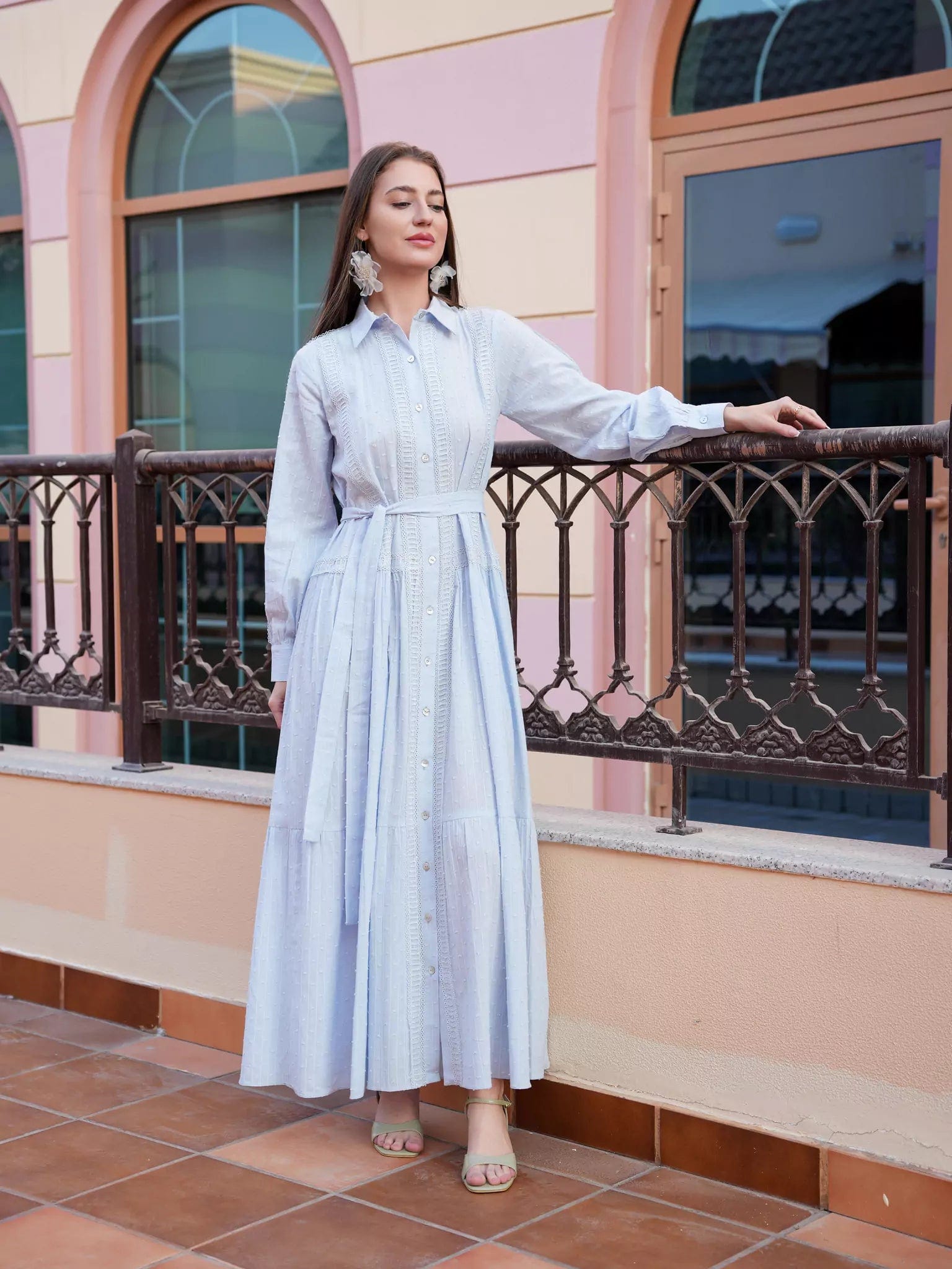 Viola Pastel Blue Long Dress