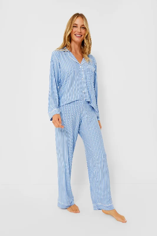 Blue Ivory Gisele Printed The Tencel Modal Long PJ Set