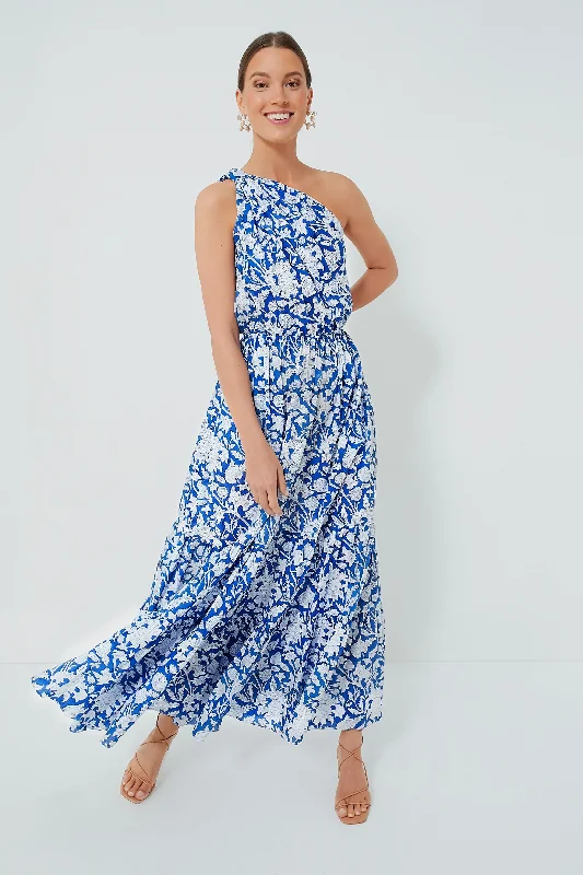 Exclusive Blue Botanica Long Dress