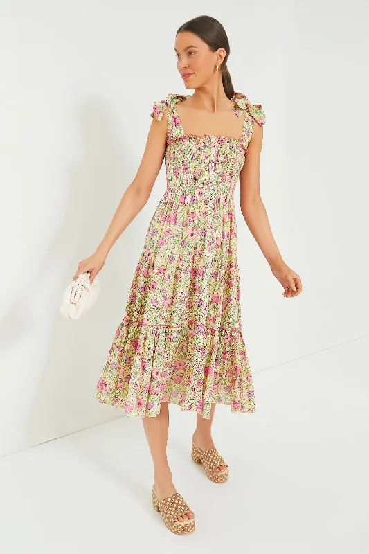 Green Petunia Long Triny Dress