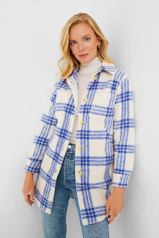 Mazarine Blue Bailey Long Shirt Jacket