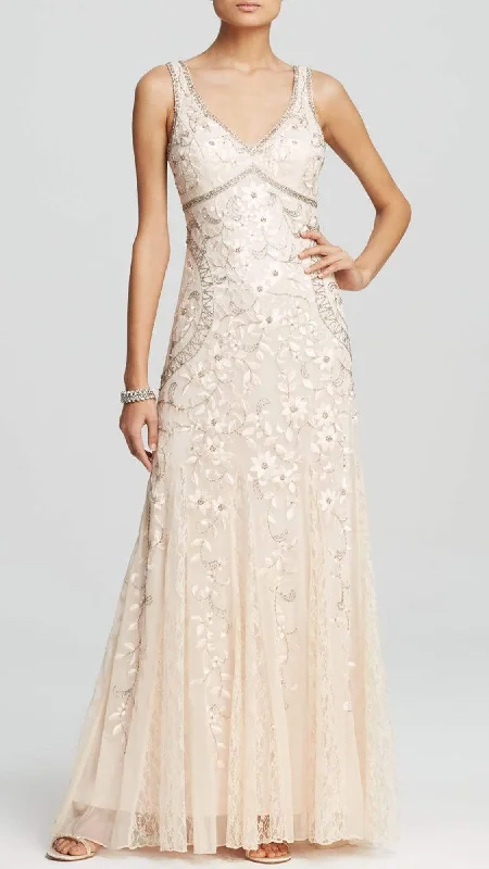 Sue Wong Sleeveless Embellished Long Dress N1118 - 1 pc Ivory in Size 6 available