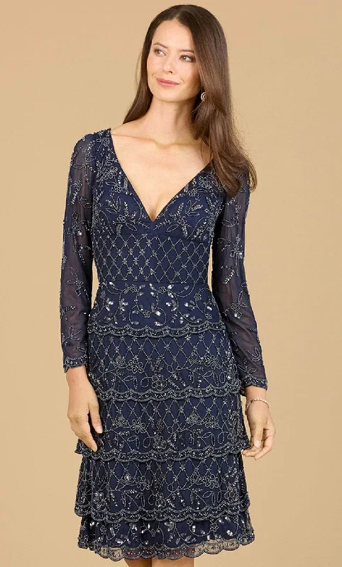 Lara Dresses 29223 - Tiered Lace Cocktail Dress