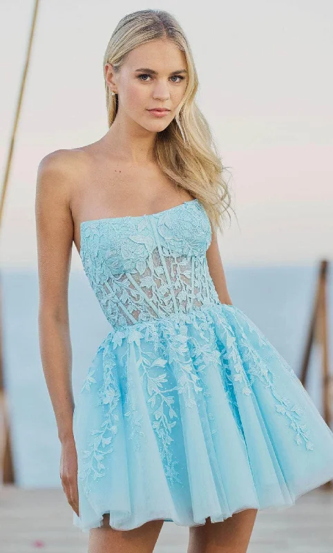 Sherri Hill 55833 - Corset Tulle Cocktail Dress